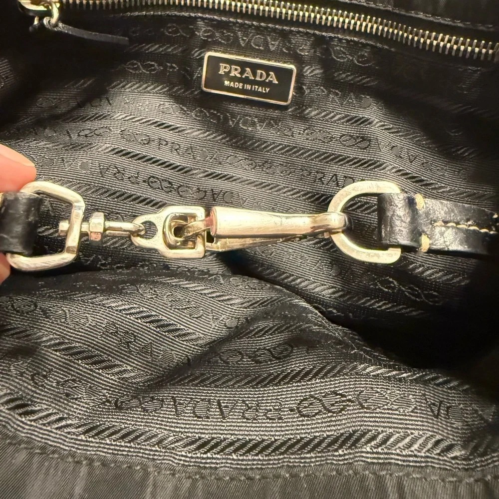 Prada Vintage Black Nylon Tote Bag with COA - Picture 5 of 16